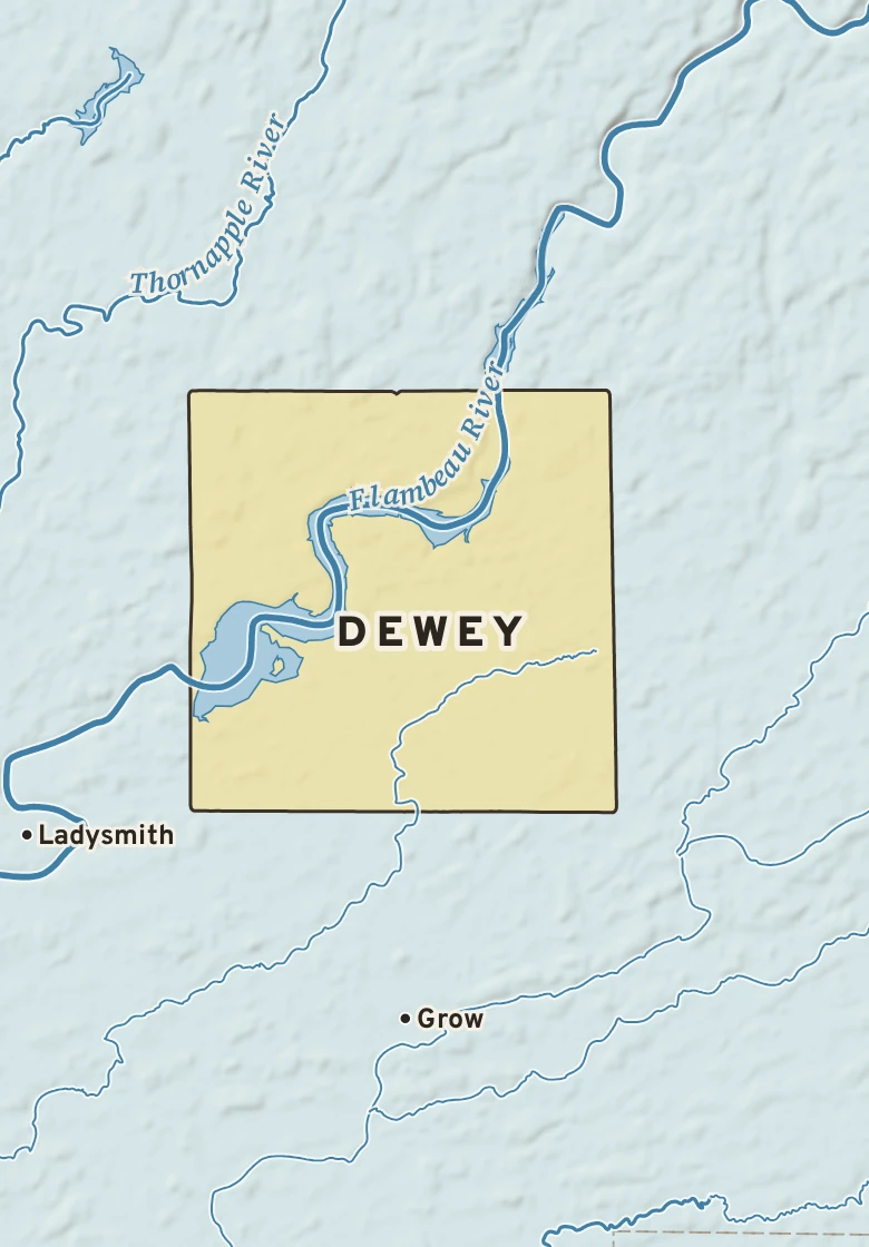 Atlas plate of Dewey, Wisconsin.