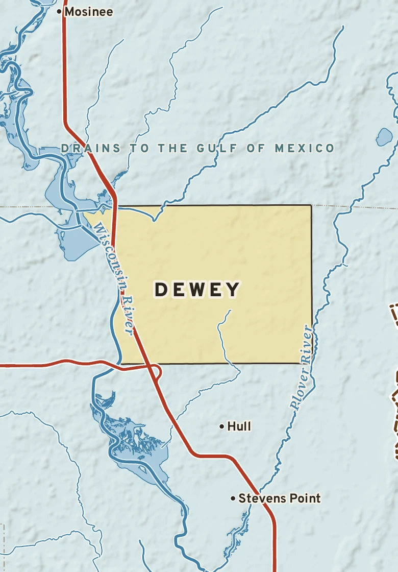Atlas plate of Dewey, Wisconsin.