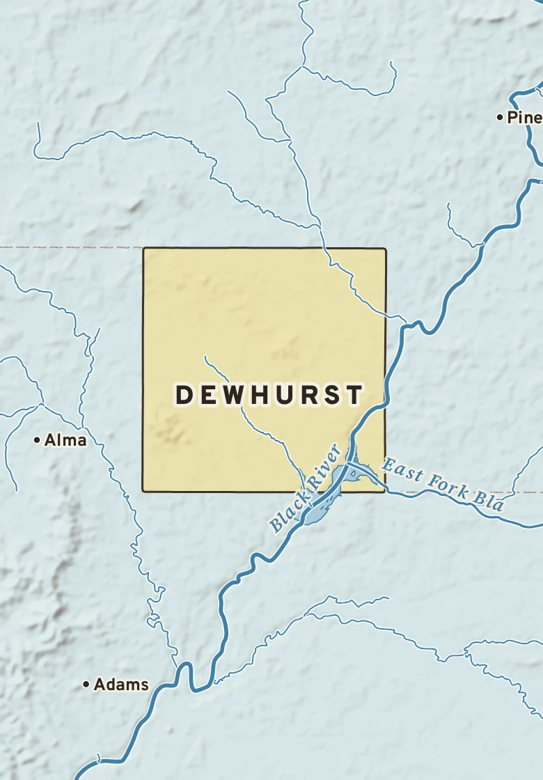 Atlas plate of Dewhurst, Wisconsin.