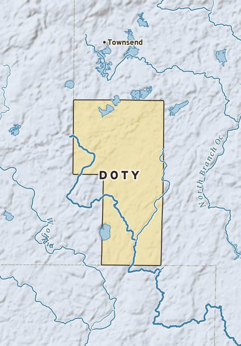 Atlas plate of Doty, Wisconsin.