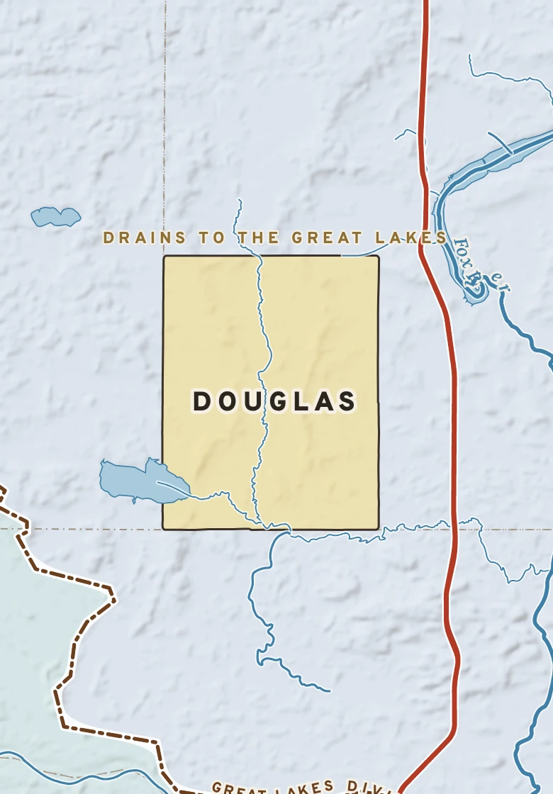 Atlas plate of Douglas, Wisconsin.