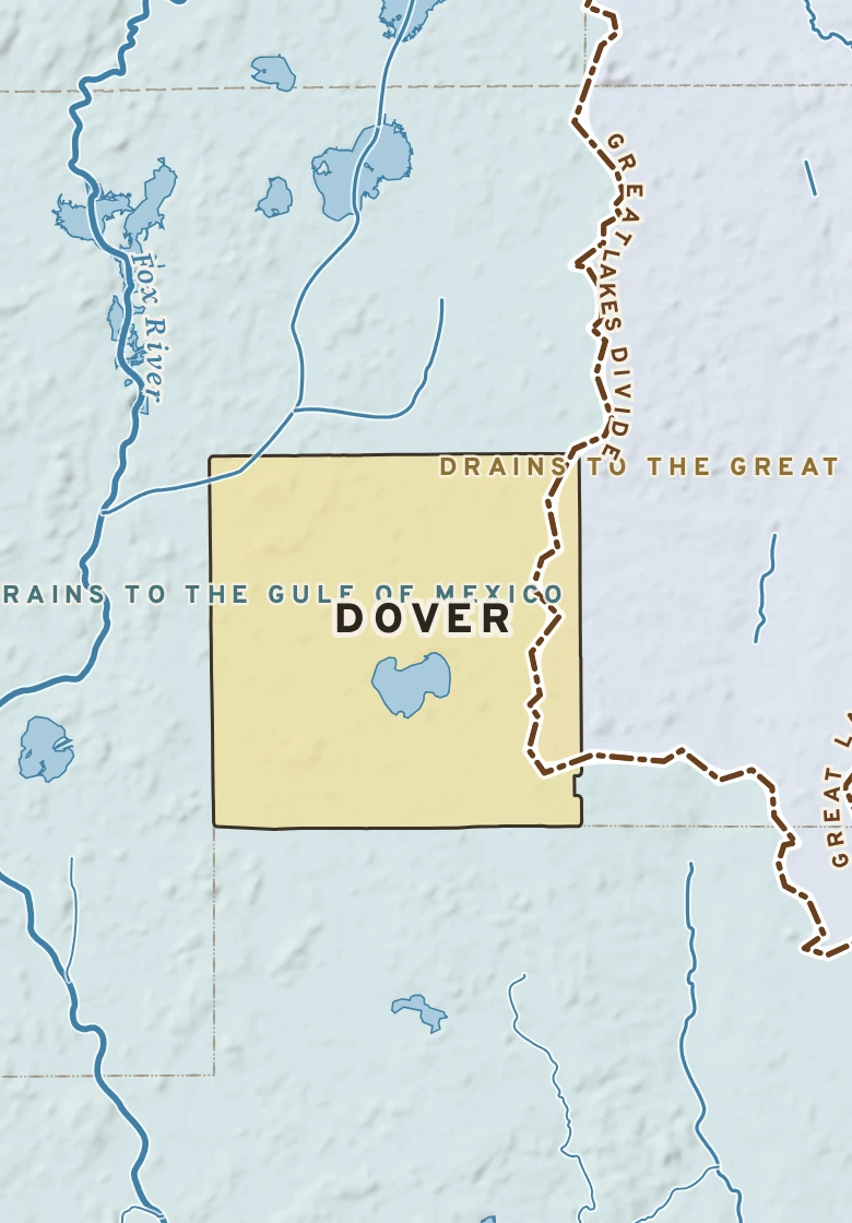 Atlas plate of Dover, Wisconsin.