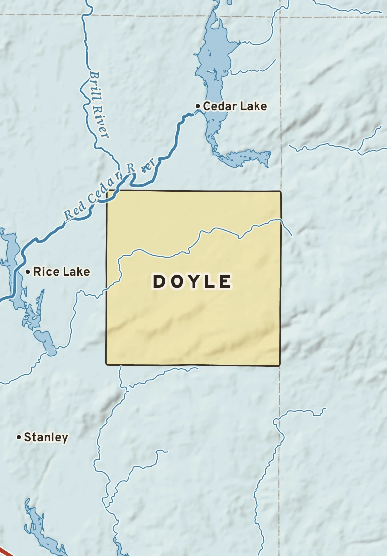 Atlas plate of Doyle, Wisconsin.