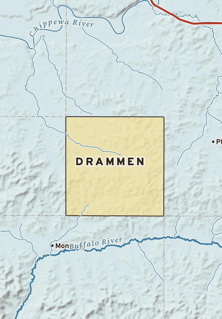 Atlas plate of Drammen, Wisconsin.