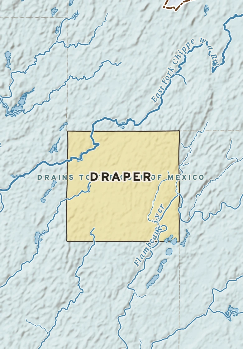 Atlas plate of Draper, Wisconsin.