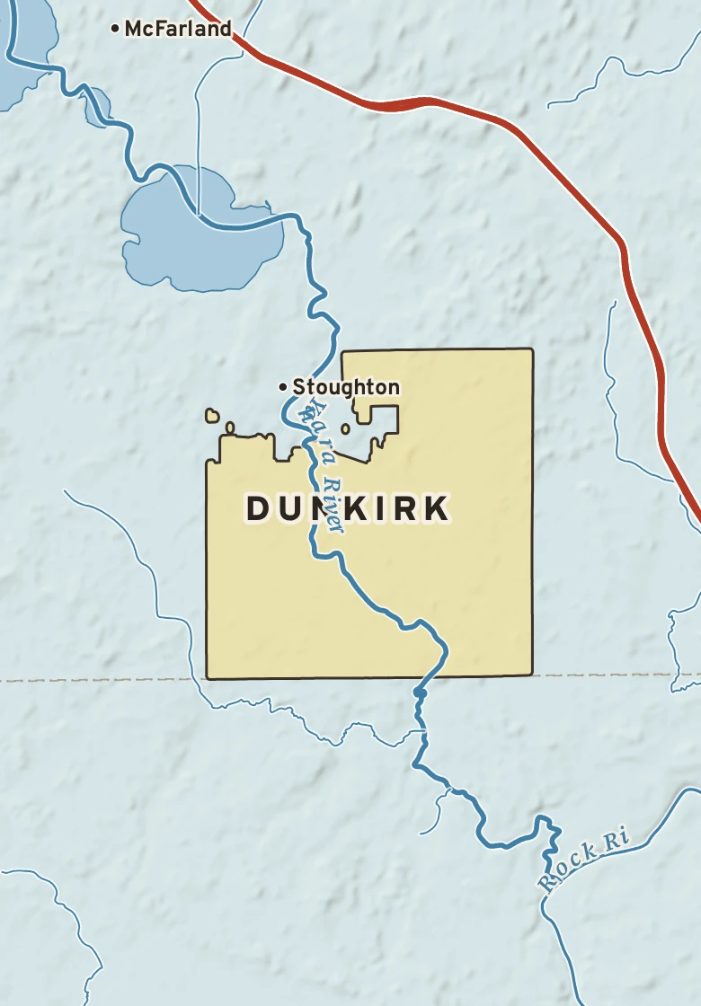 Atlas plate of Dunkirk, Wisconsin.