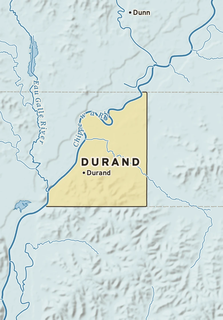 Atlas plate of Durand, Wisconsin.