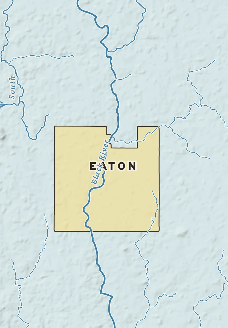 Atlas plate of Eaton, Wisconsin.