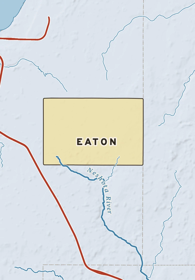 Atlas plate of Eaton, Wisconsin.