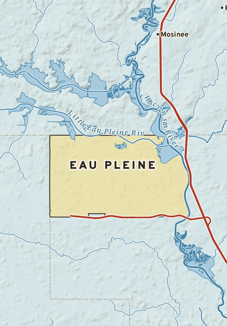 Atlas plate of Eau Pleine, Wisconsin.