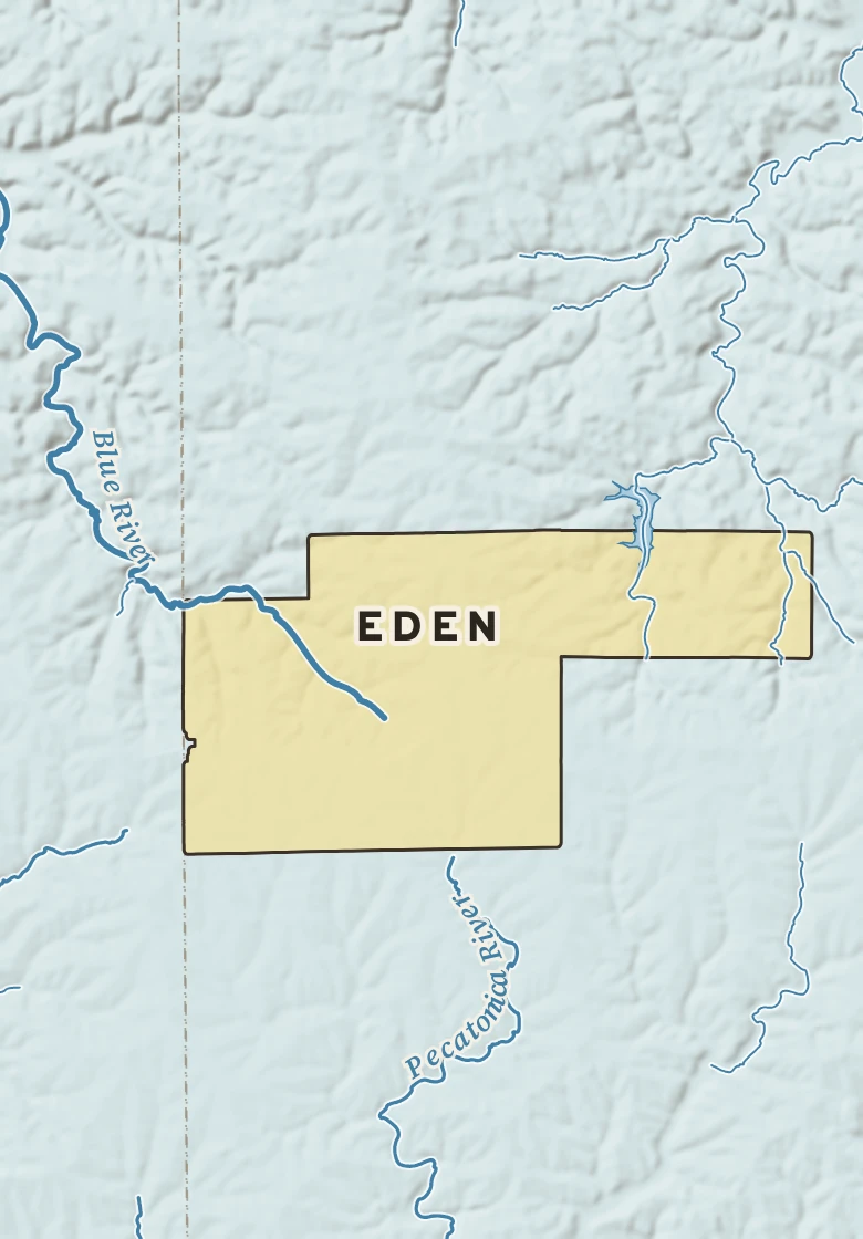Atlas plate of Eden, Wisconsin.
