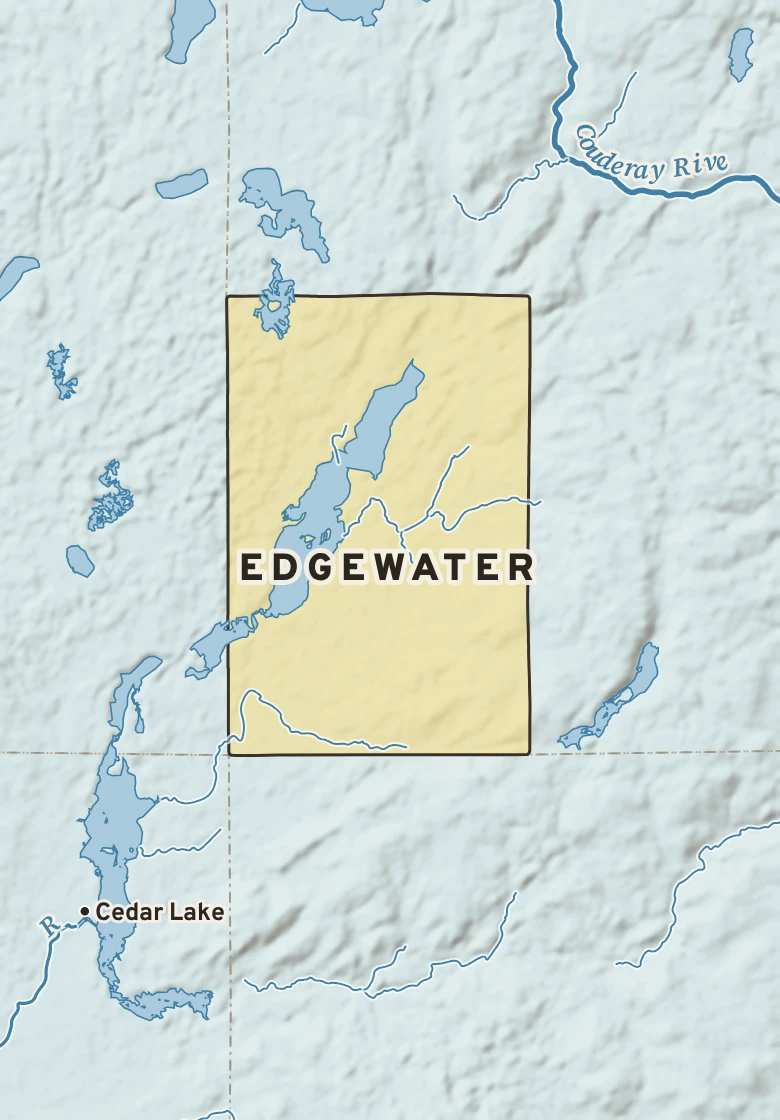 Atlas plate of Edgewater, Wisconsin.