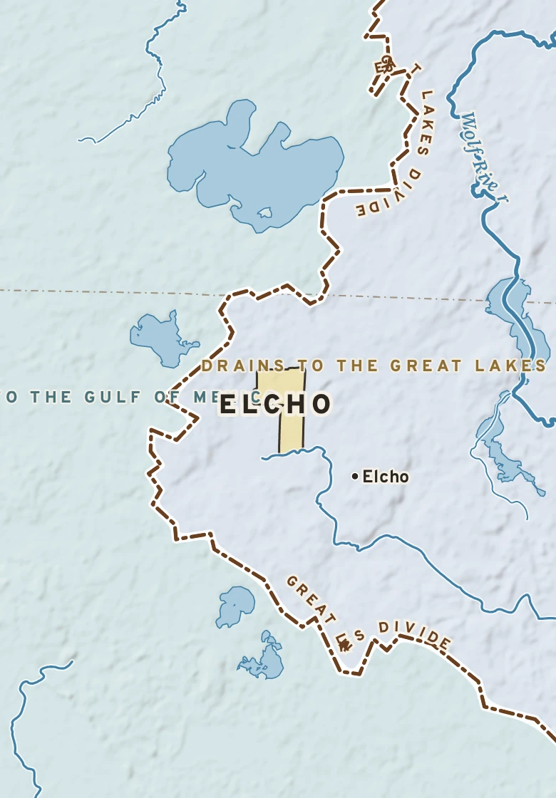 Atlas plate of Elcho, Wisconsin.
