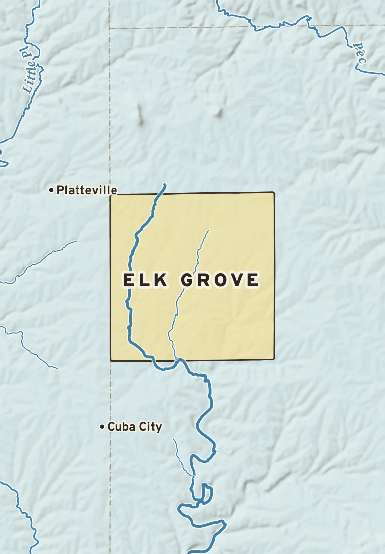 Atlas plate of Elk Grove, Wisconsin.