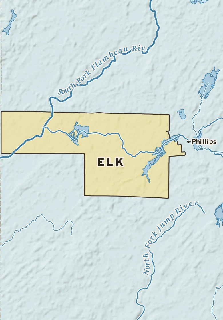 Atlas plate of Elk, Wisconsin.