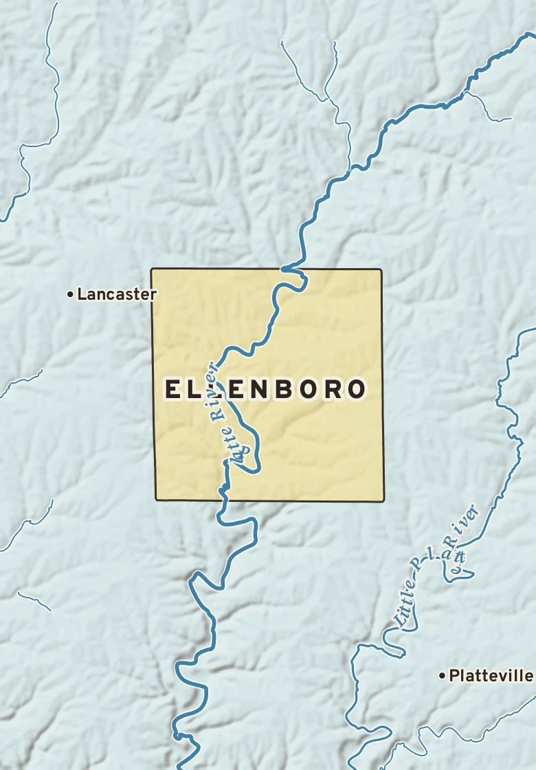Atlas plate of Ellenboro, Wisconsin.