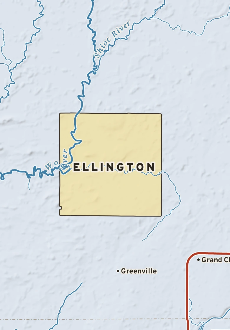 Atlas plate of Ellington, Wisconsin.