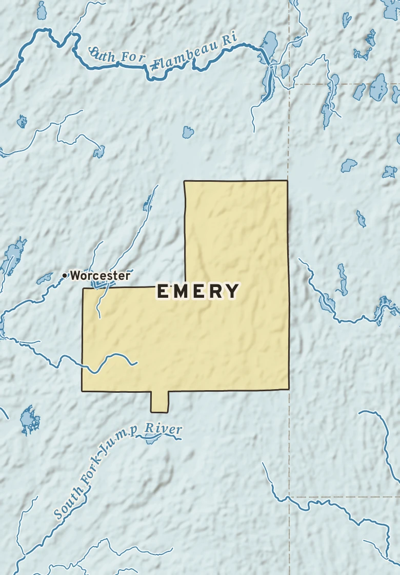 Atlas plate of Emery, Wisconsin.