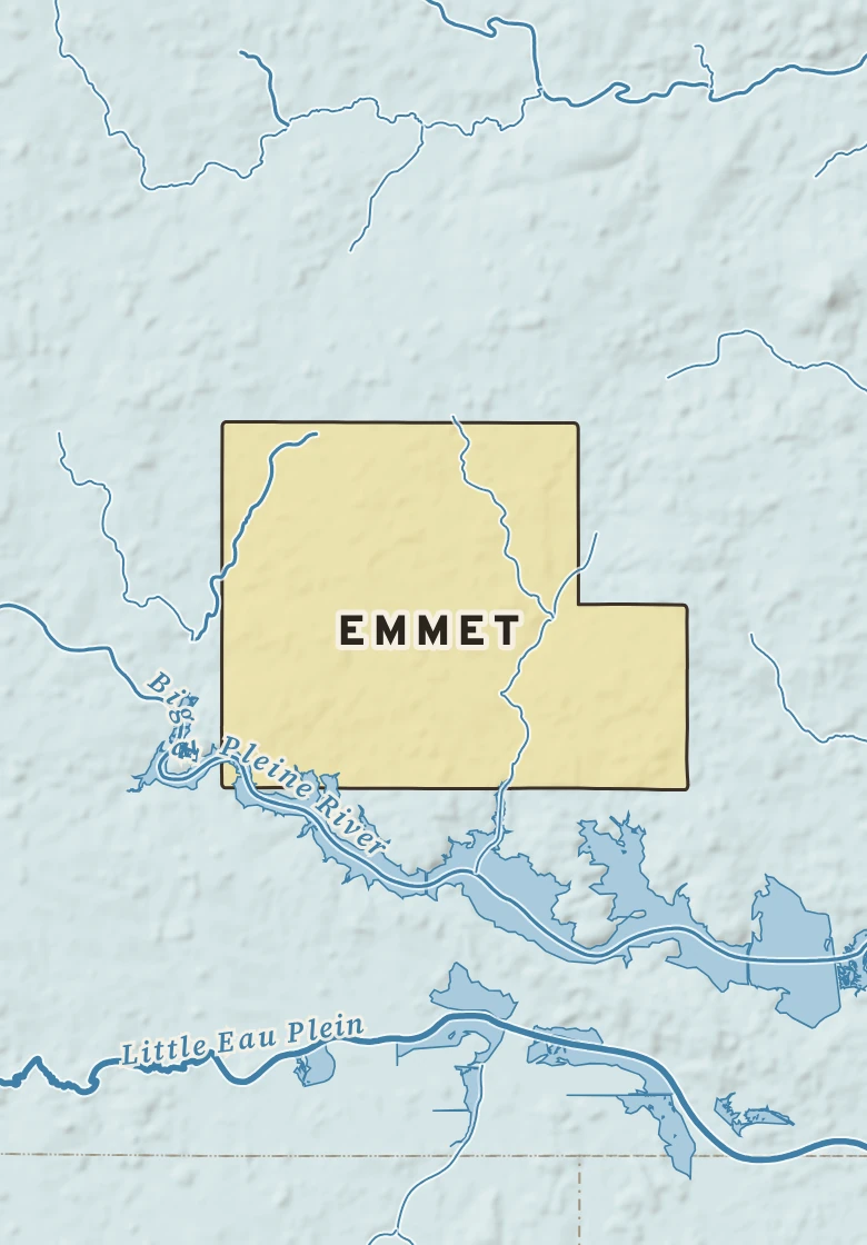 Atlas plate of Emmet, Wisconsin.