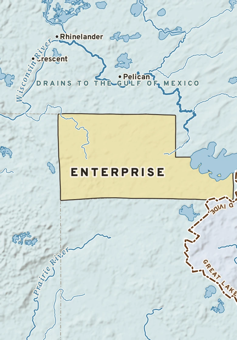 Atlas plate of Enterprise, Wisconsin.