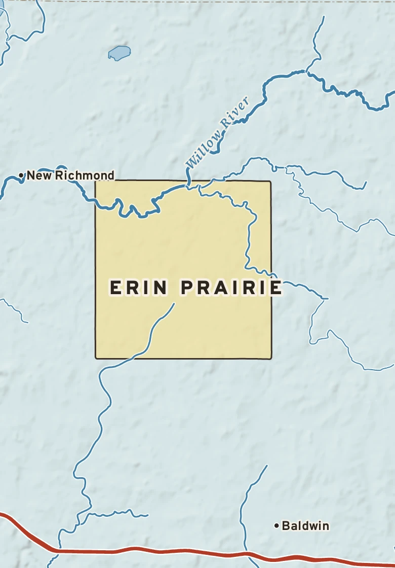 Atlas plate of Erin Prairie, Wisconsin.