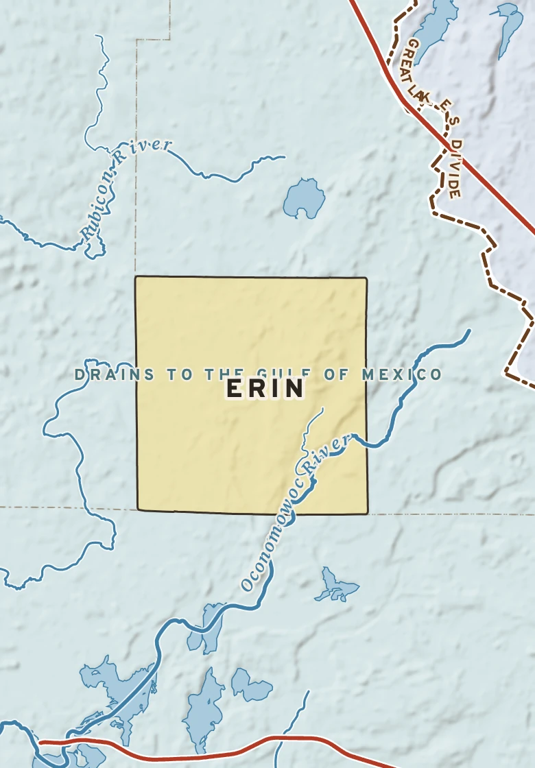 Atlas plate of Erin, Wisconsin.