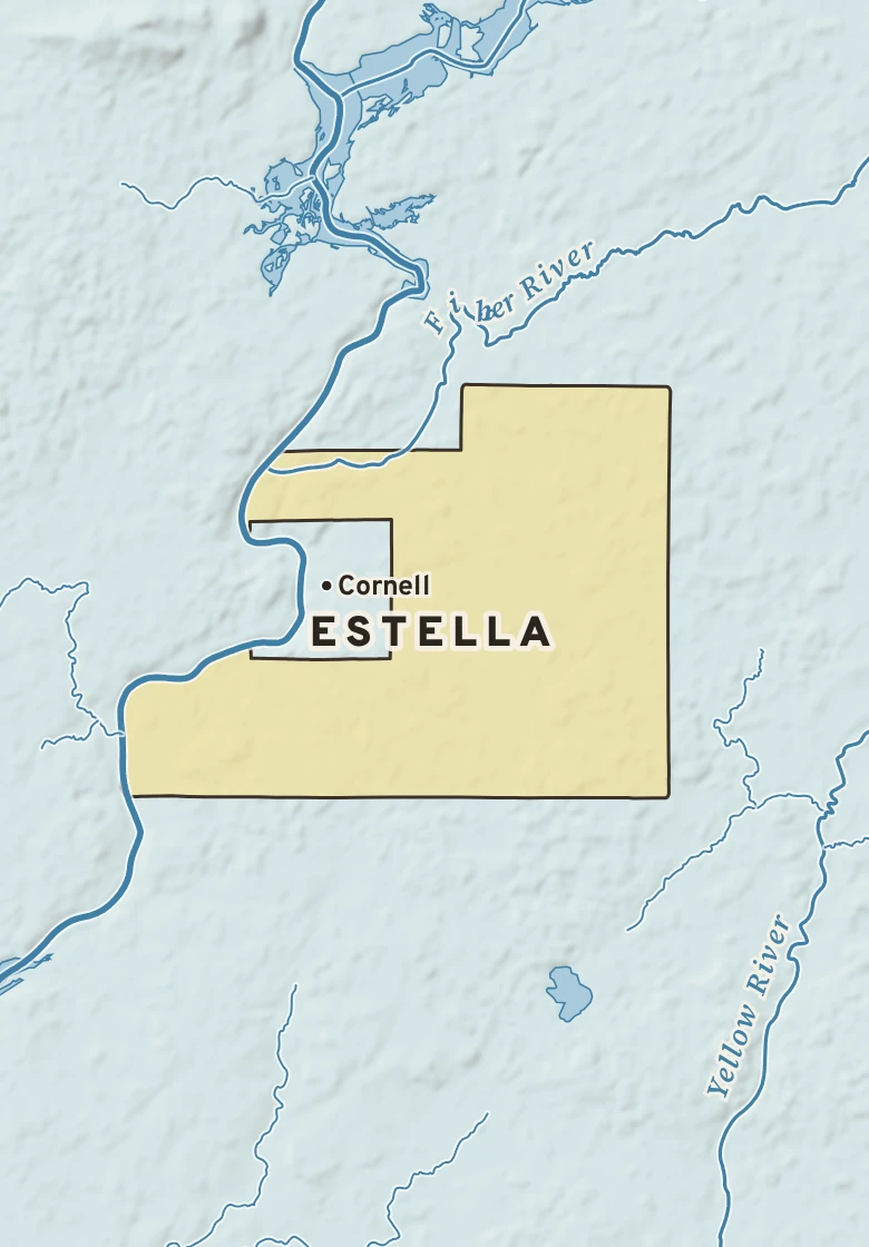 Atlas plate of Estella, Wisconsin.