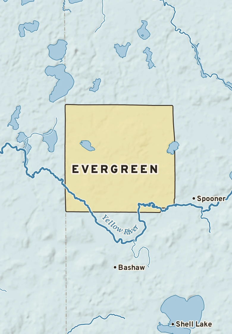 Atlas plate of Evergreen, Wisconsin.