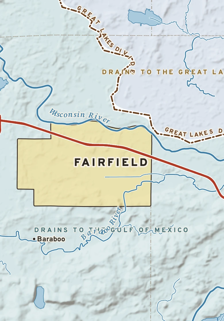 Atlas plate of Fairfield, Wisconsin.
