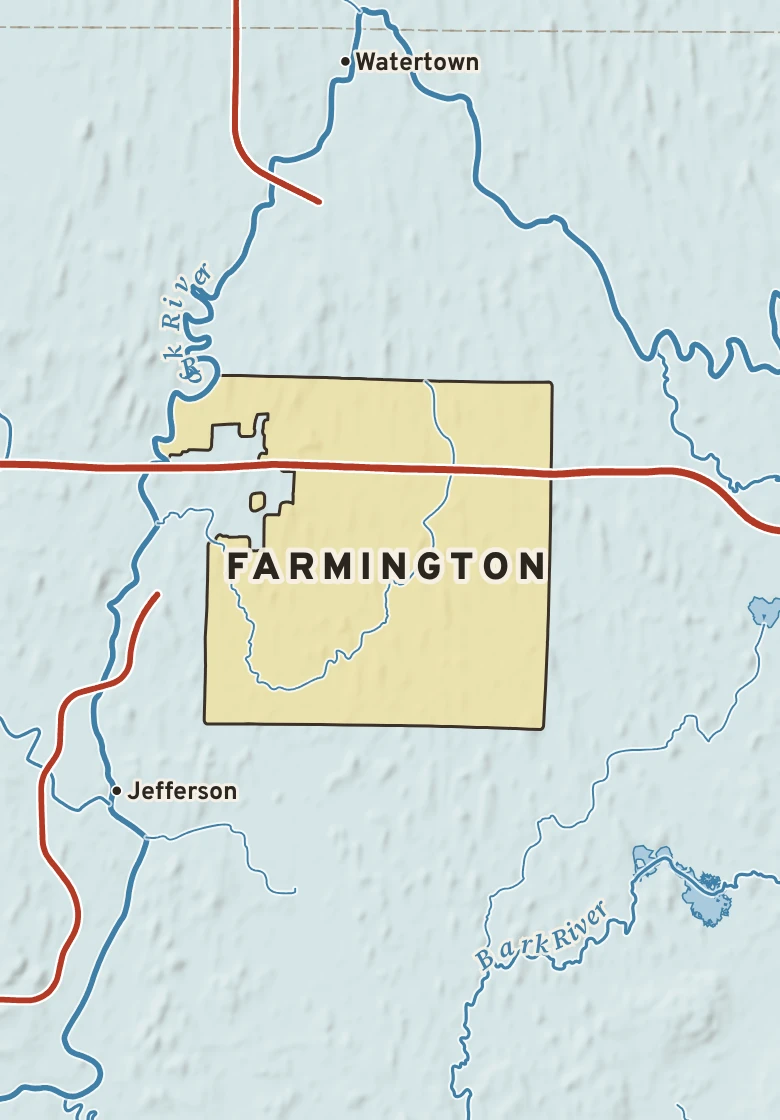 Atlas plate of Farmington, Wisconsin.
