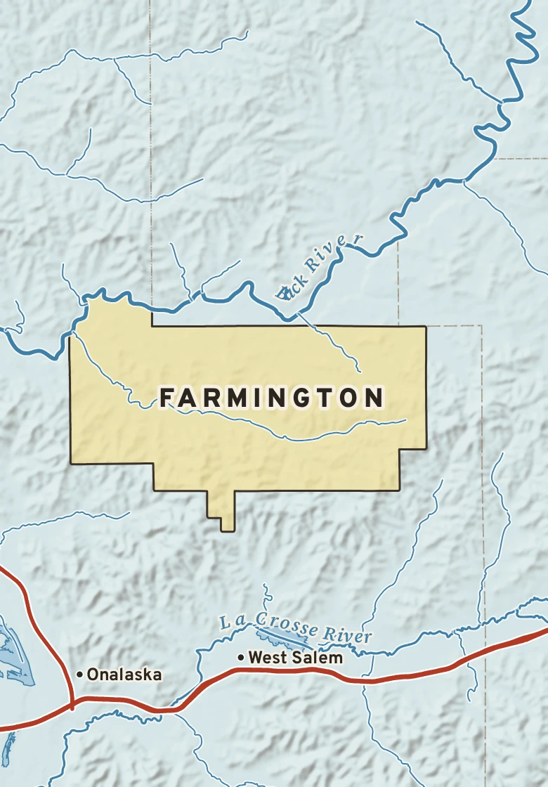 Atlas plate of Farmington, Wisconsin.