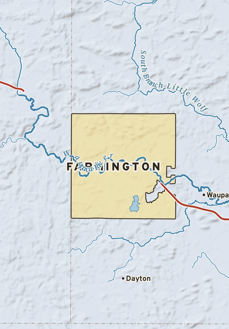 Atlas plate of Farmington, Wisconsin.