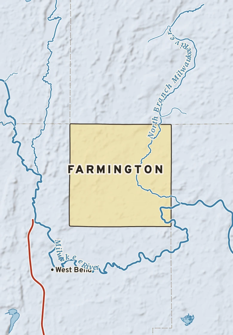Atlas plate of Farmington, Wisconsin.
