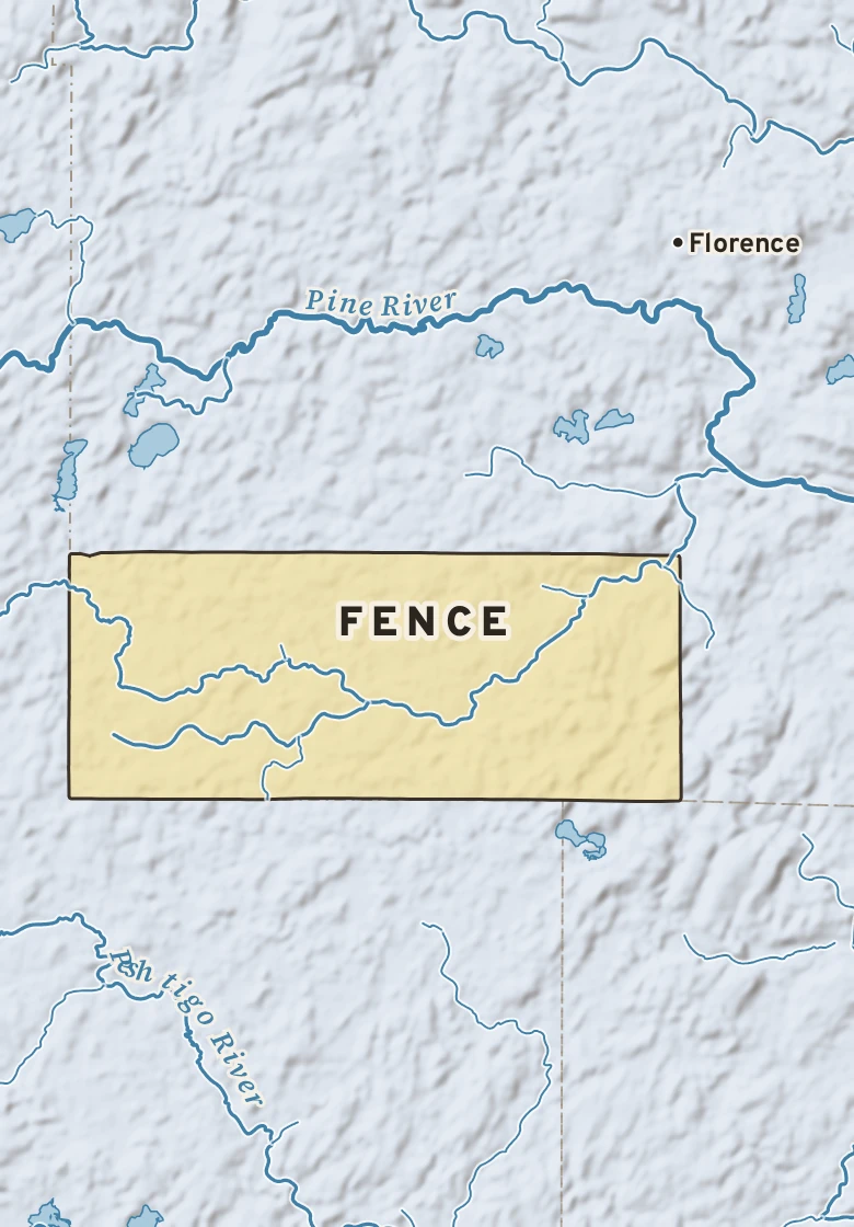Atlas plate of Fence, Wisconsin.