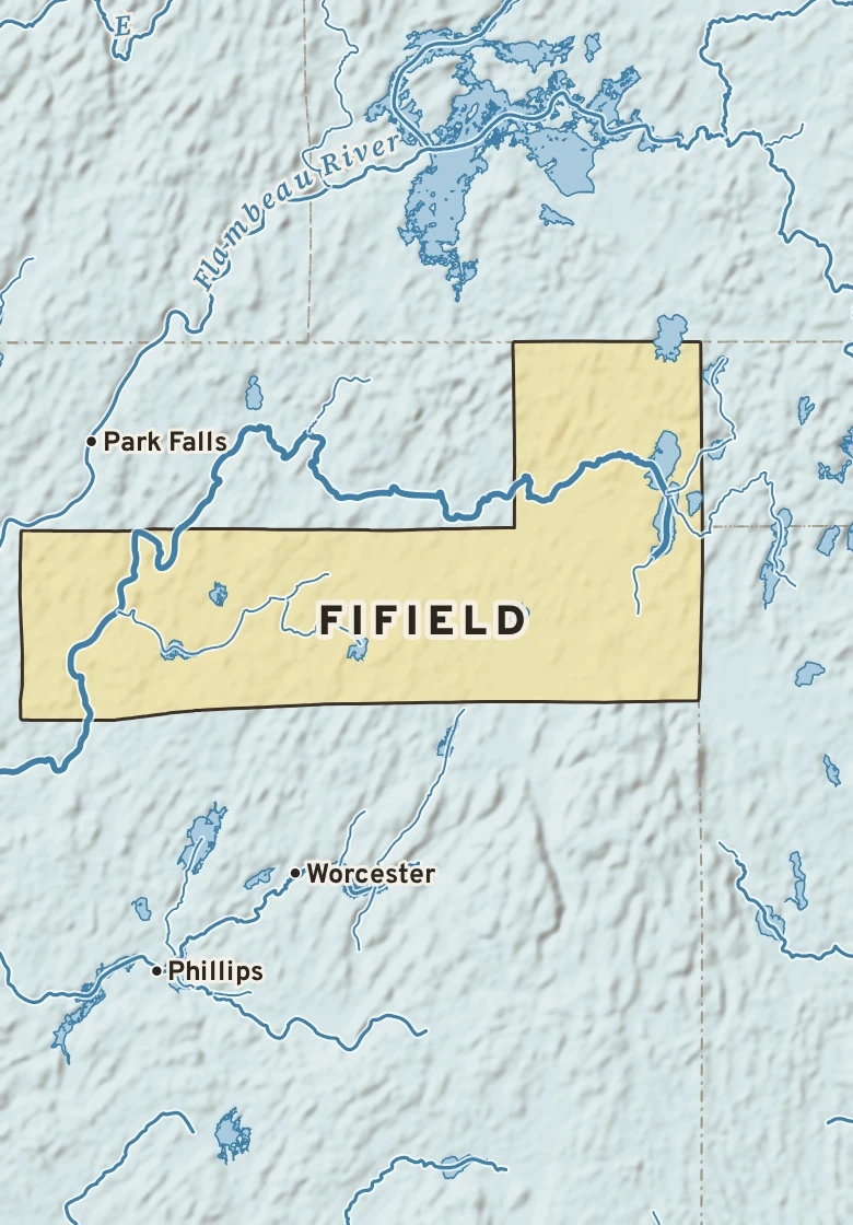 Atlas plate of Fifield, Wisconsin.