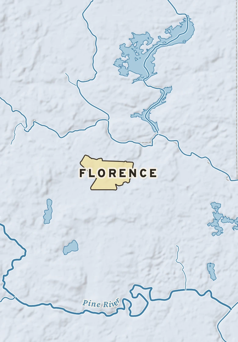 Atlas plate of Florence, Wisconsin.
