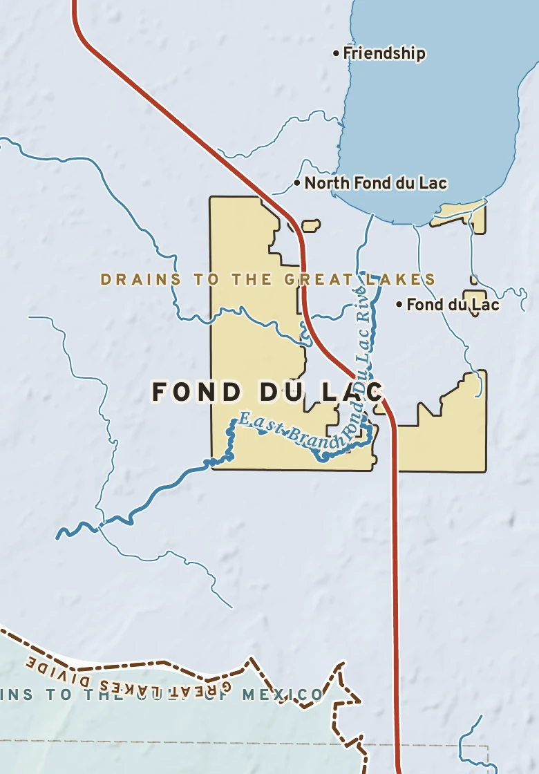 Atlas plate of Fond du Lac, Wisconsin.