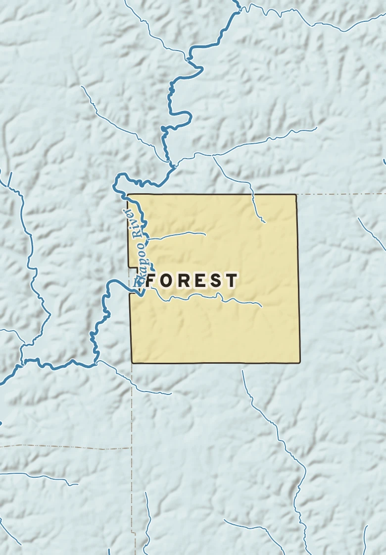 Atlas plate of Forest, Wisconsin.