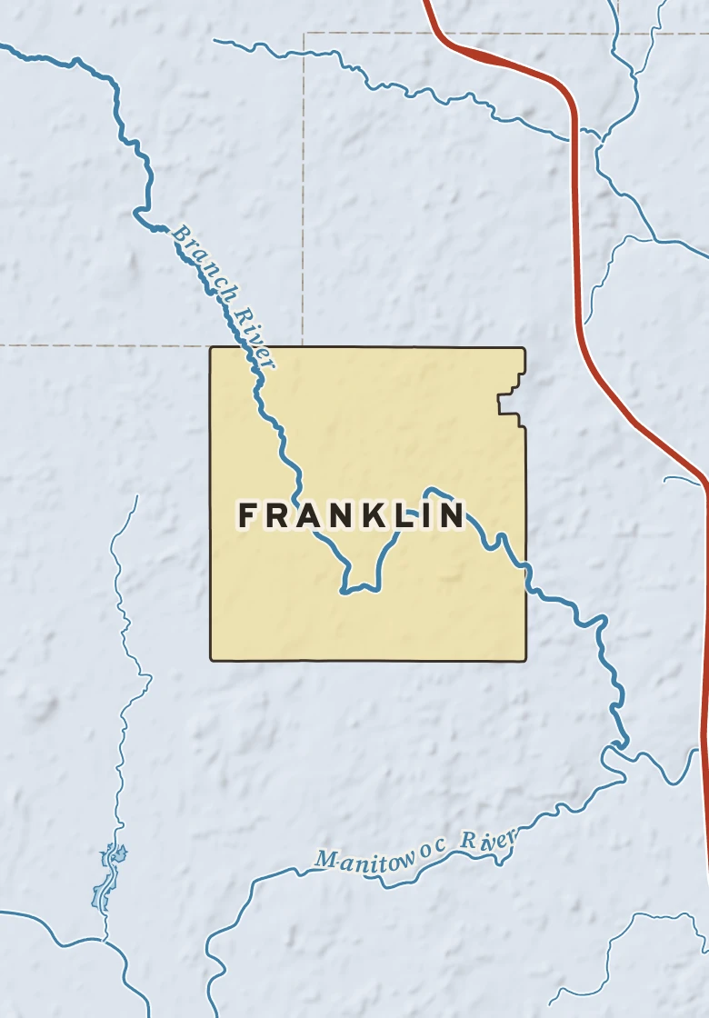 Atlas plate of Franklin, Wisconsin.