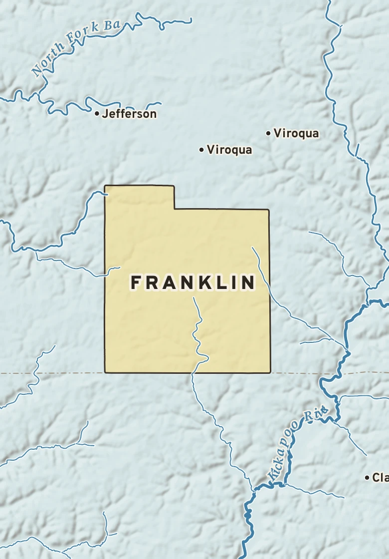 Atlas plate of Franklin, Wisconsin.