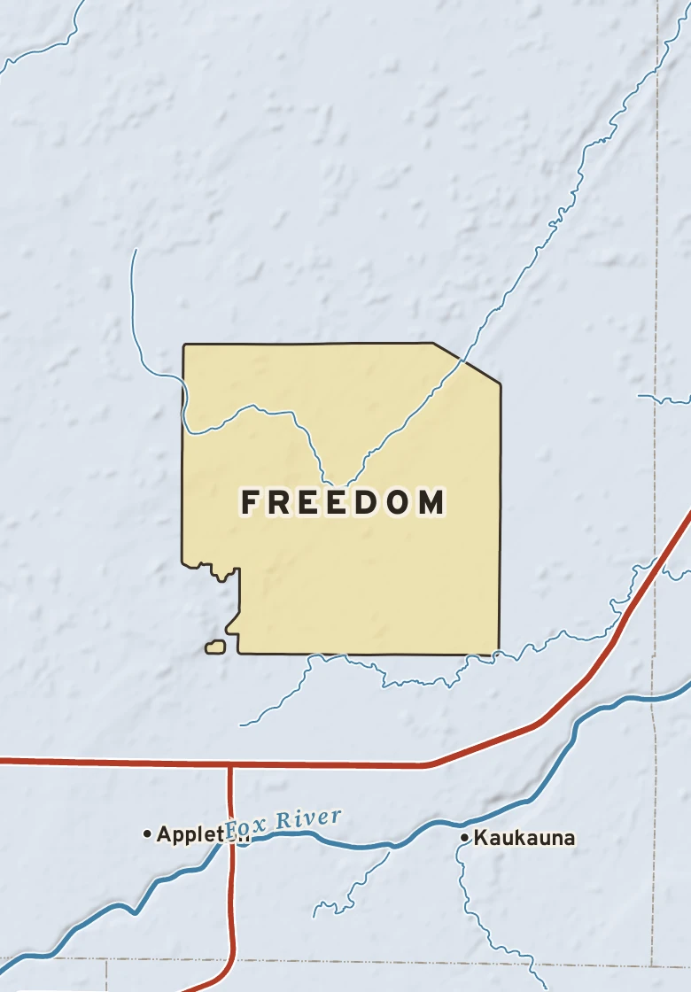 Atlas plate of Freedom, Wisconsin.