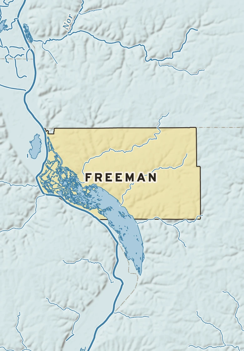 Atlas plate of Freeman, Wisconsin.