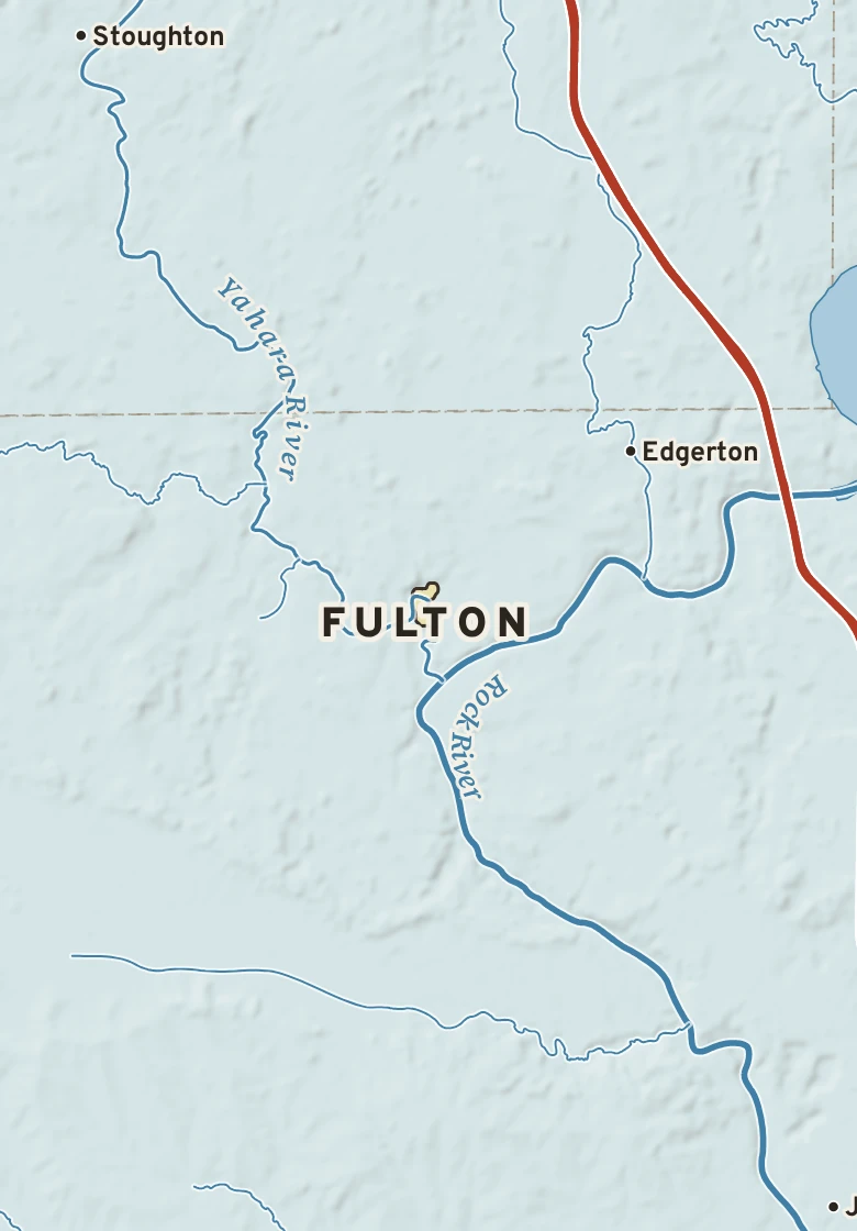 Atlas plate of Fulton, Wisconsin.