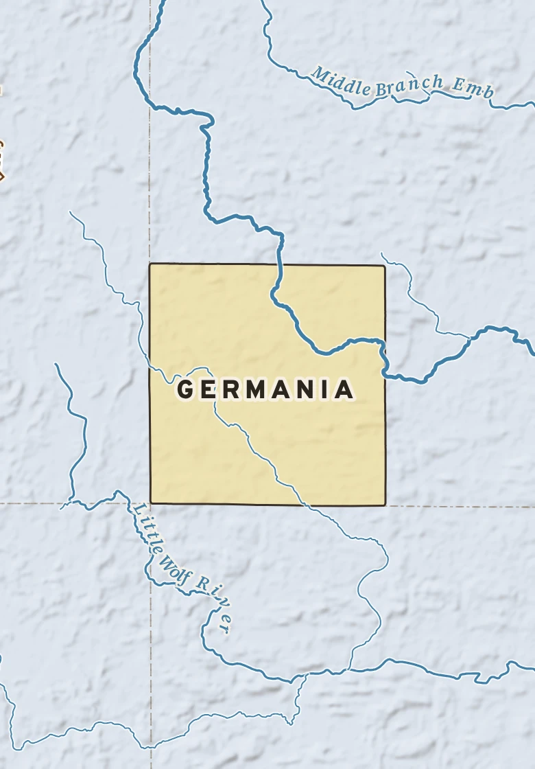 Atlas plate of Germania, Wisconsin.