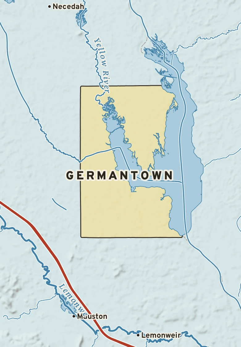 Atlas plate of Germantown, Wisconsin.