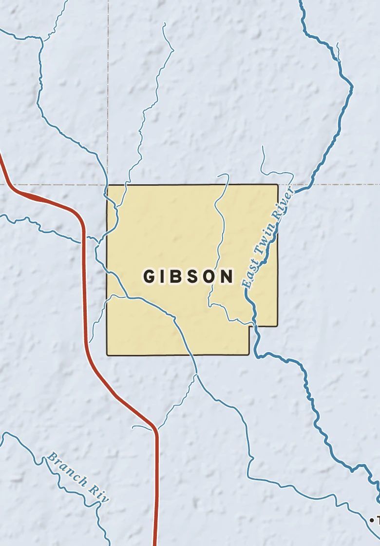 Atlas plate of Gibson, Wisconsin.