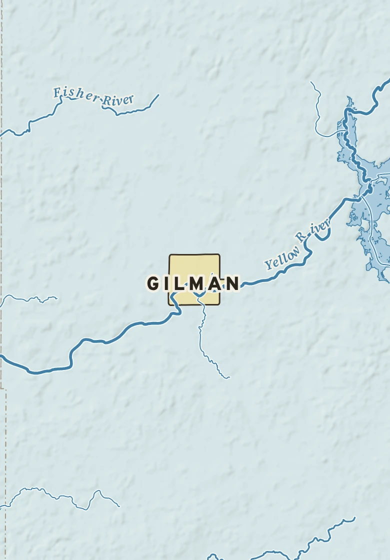 Atlas plate of Gilman, Wisconsin.