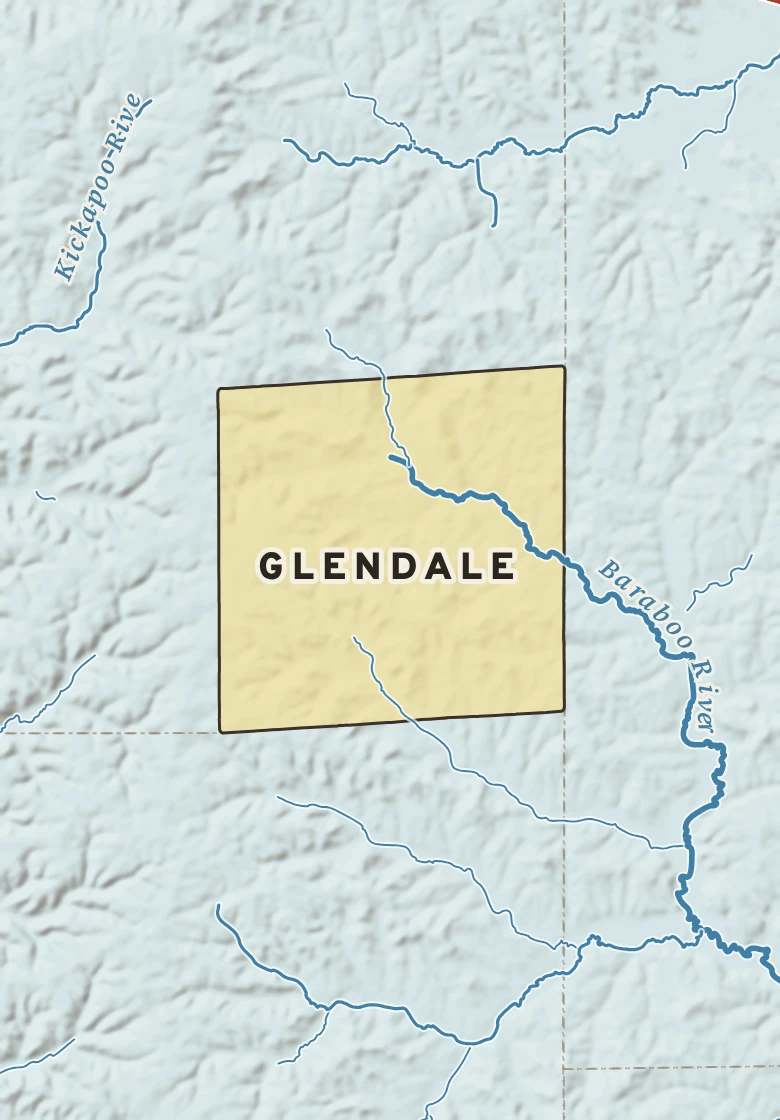 Atlas plate of Glendale, Wisconsin.