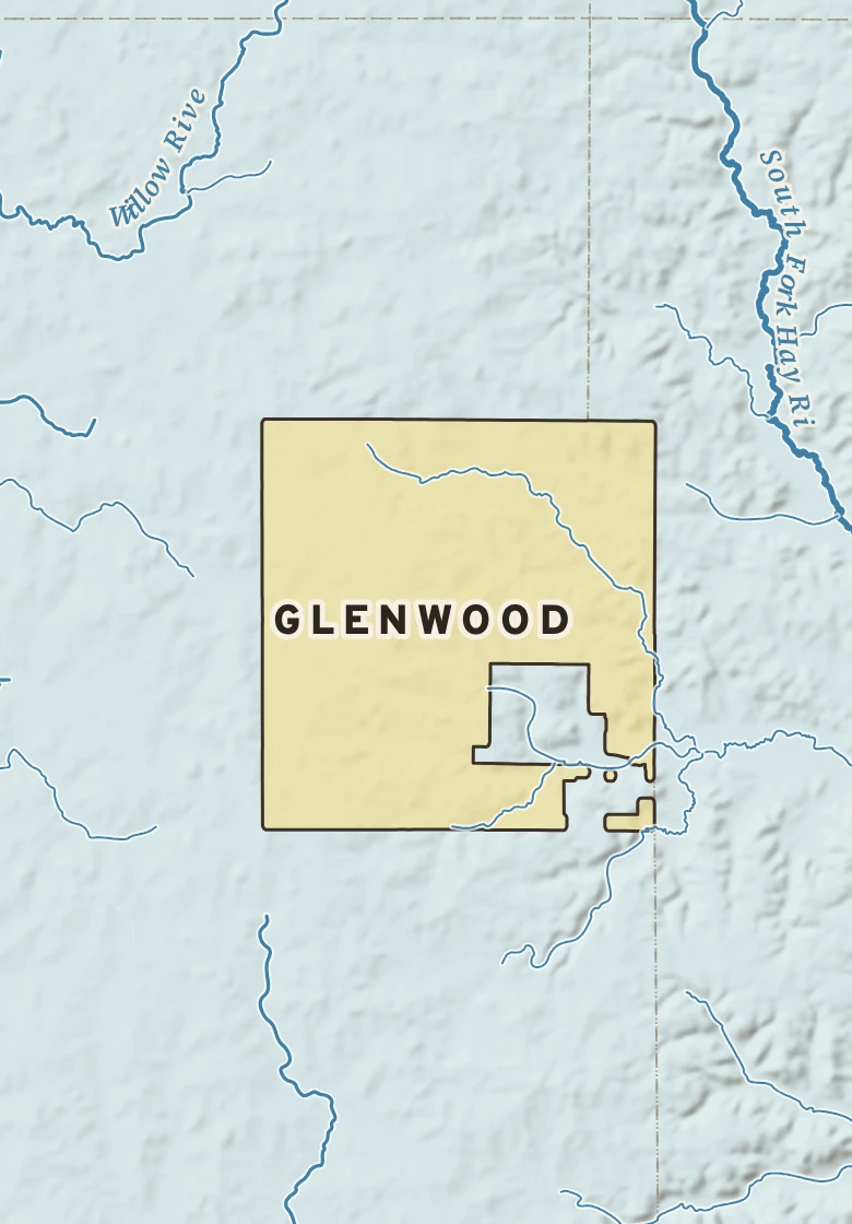 Atlas plate of Glenwood, Wisconsin.