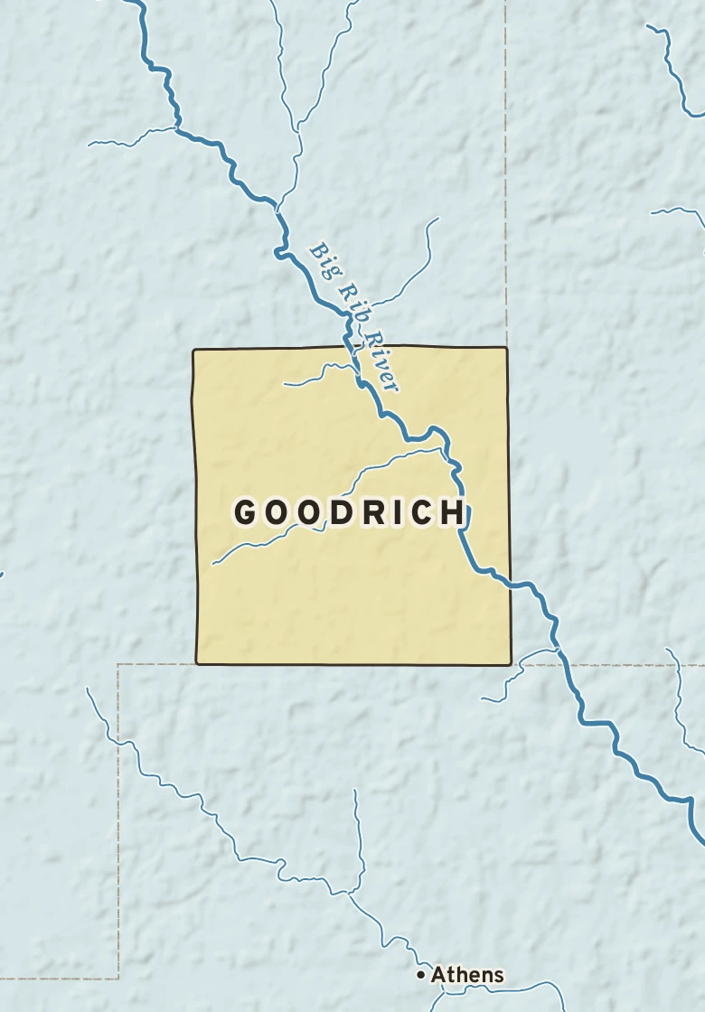 Atlas plate of Goodrich, Wisconsin.